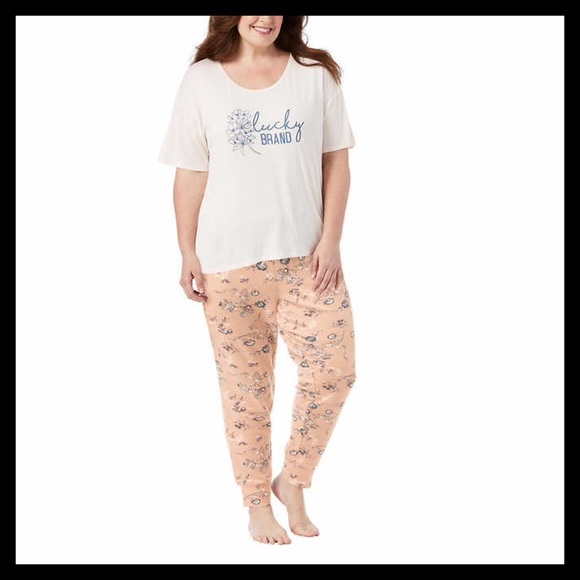 Lucky Brand 3-piece Pajama Set Pink - Picture 5 of 7